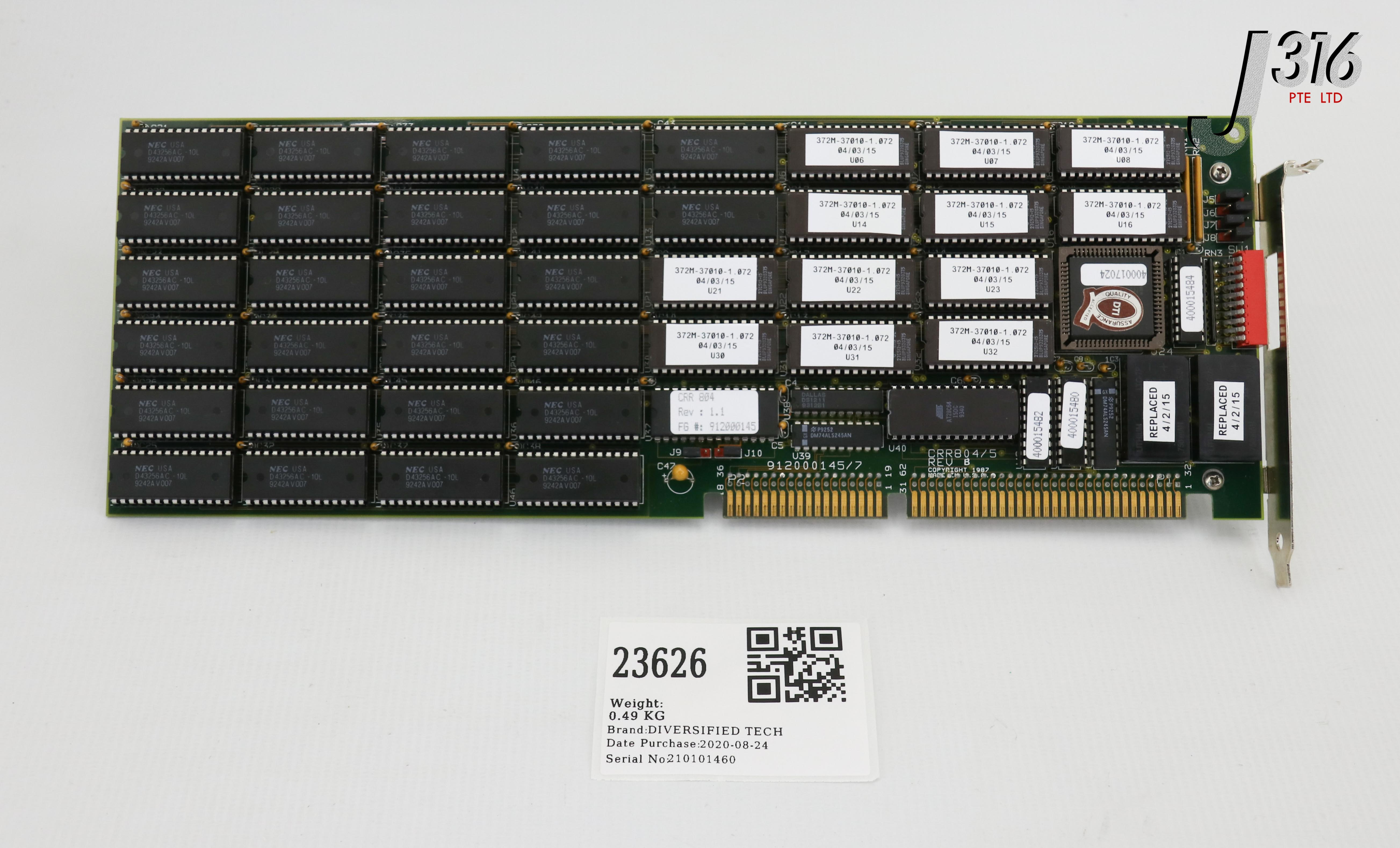 23626 DIVERSIFIED TECH PCB, MOTOR I/O CONTROL BOARD, 651000142